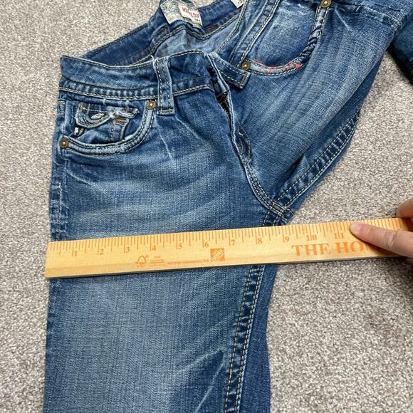 y2k grunge streetwear Mek Denim Portland boot jeans 27x30.5 dark wash western - Picture 8 of 12